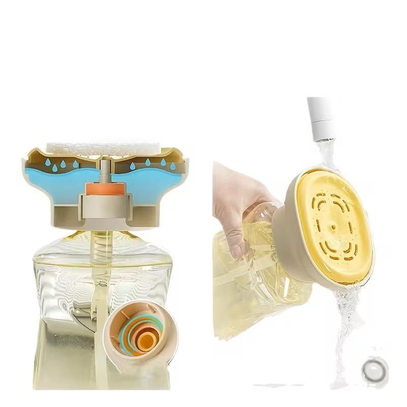 Kitchen Detergent Foaming Dish Washing Liquid Bottle Press Dispenser