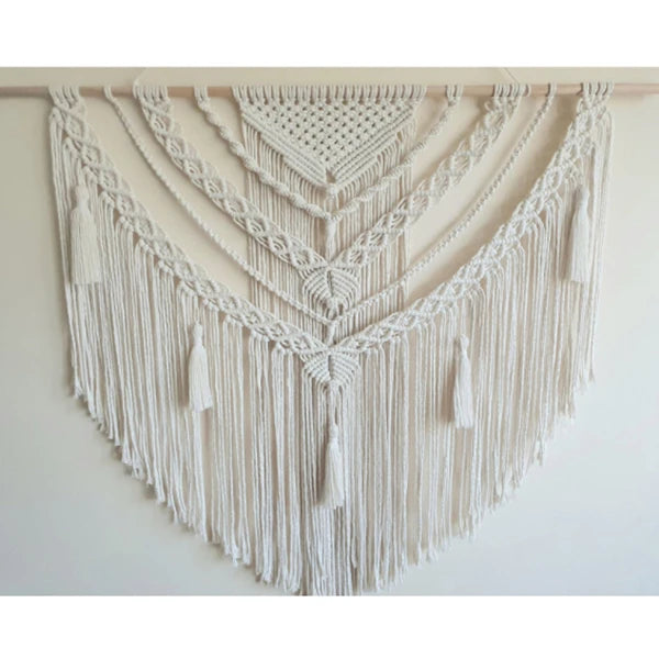 Hand-woven Color Macrame Tapestry Wall Ornament Bohemian Craft Decoration Gorgeous Tapestry For Home Bedroom 70 * 90cm