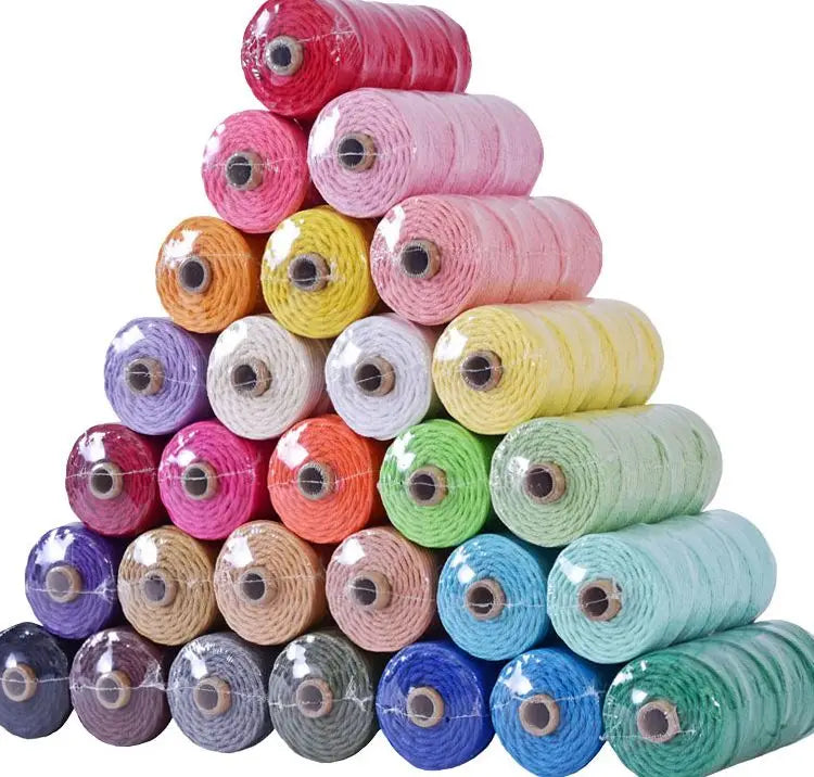 Macrame Handwoven Bohemian Cotton Rope Boho Tapestry Home Decor Creamy-White Wall Hanging Decoration Art Tapestry