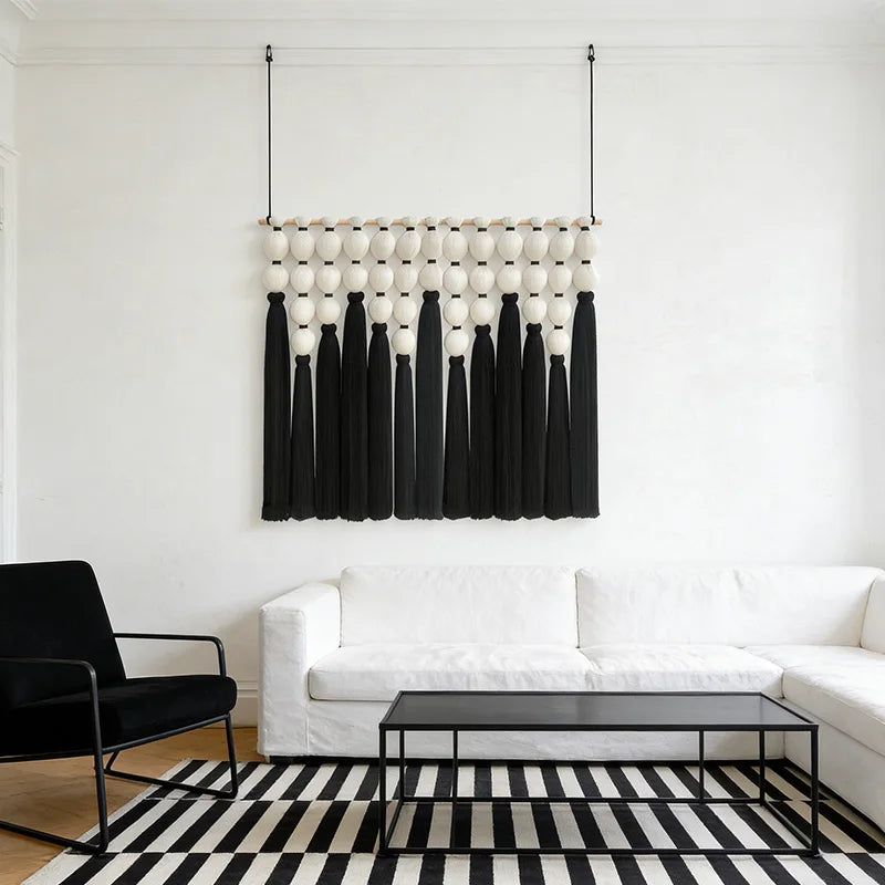 Factory New Craft Exclusive Spherical Macramé Fringe Wall Decor Hanging for Premium Spaces