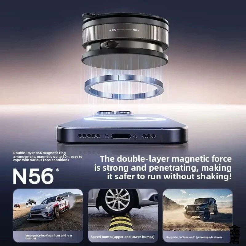 Vacuum Magnetic Phone Holder Stand, for Magsafe Suction Cup Phone MountAdjustable Swivel Lock, for Your Car/Gym/Mirror