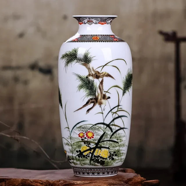Ceramic Jingdezhen Vase Chinese Traditional Flower Vases