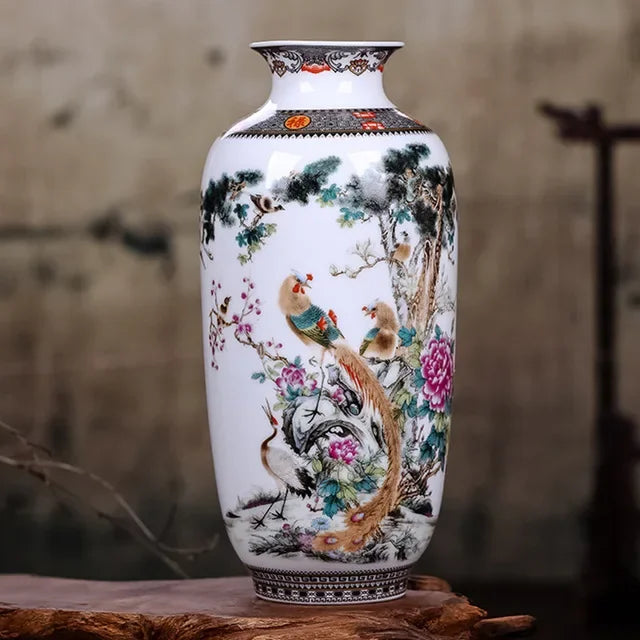Ceramic Jingdezhen Vase Chinese Traditional Flower Vases