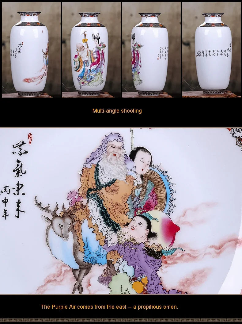Ceramic Jingdezhen Vase Chinese Traditional Flower Vases