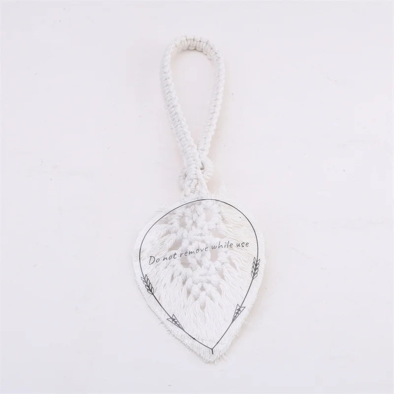 1/2PCs Handmade Curtain Tiebacks Macrame Tassel Leaf Shaped Curtain Holdback Braided Tie Back Holder Bohemian Home Decoration