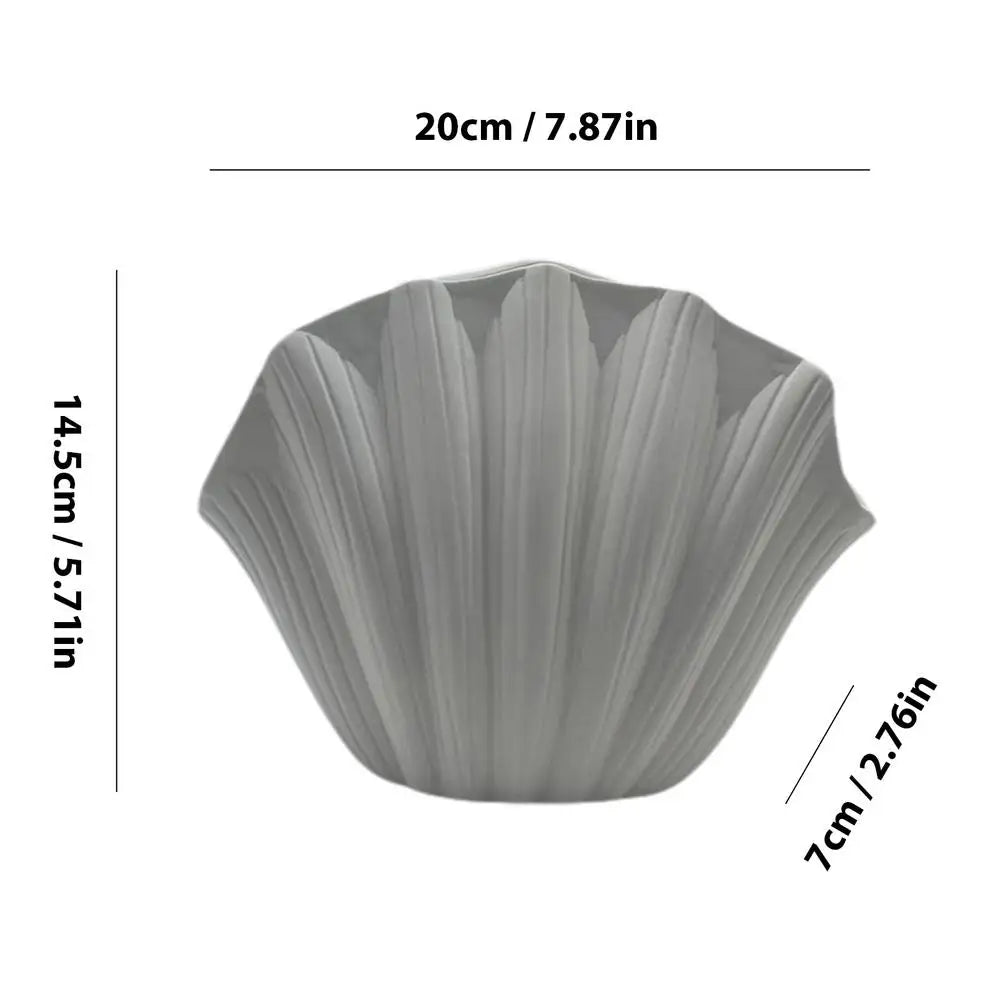Ceramic Vase Sea Shell Lotus Leaf Leaf Shape Floral Arrangement Accessories Flower Vase Terrarium Room Decoration supplies