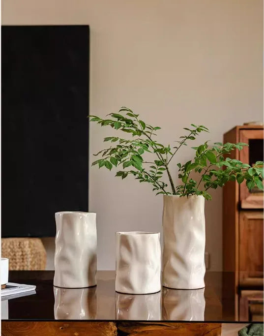 Cream Wind Ceramic Vase Ornaments