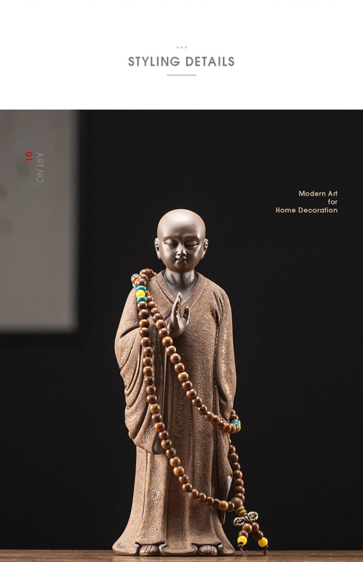 Ceramics Little Monk sculptures and figurines ceramic buddha statue