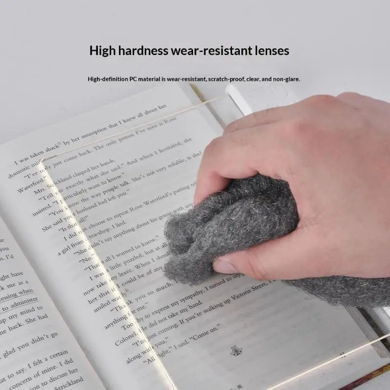 Reading Lamp Book Light Rechargeable Clear LED Flat Reading Light Dimmable Panel Plate Lamp 3 Colors Timer Full Page Light