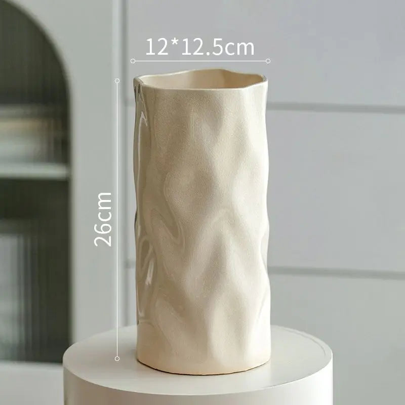 Cream Wind Ceramic Vase Ornaments