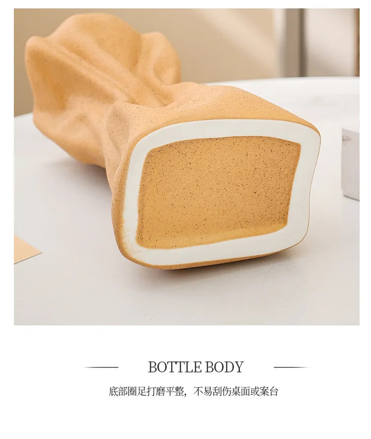 Ceramic Vase and Glass Flower Vase Hydroponic Money Bag Shaped Vase