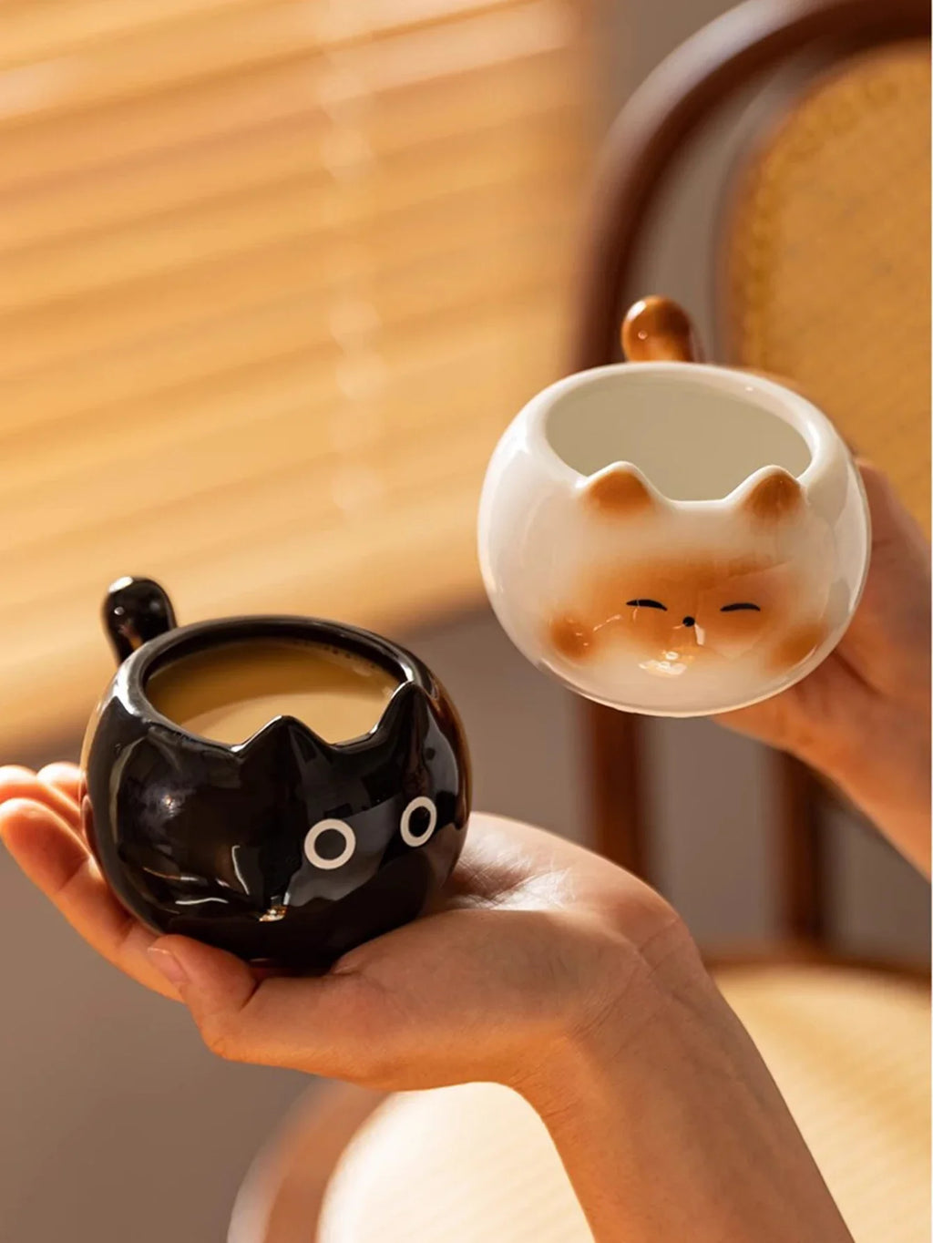 1Pc Siamese Cat Coffee Cup Cute Mug High-Looking for Coffee Shop Latte Latte Cup Office Living Room Home Bedroom Drinking Cup
