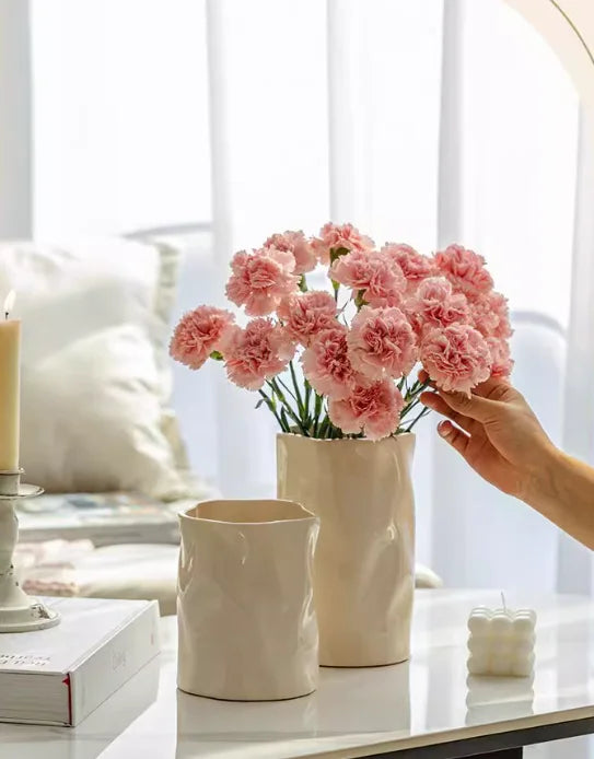 Cream Wind Ceramic Vase Ornaments