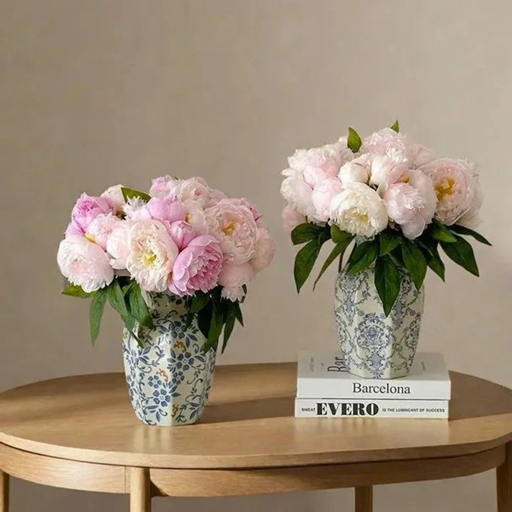 Hand-Painted Blue White Porcelain Vase