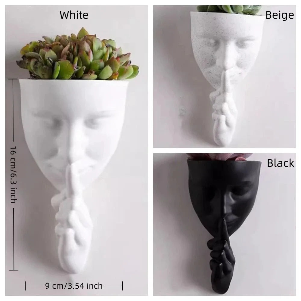 Silent Human Face Decorative Vases Bohemian Style
