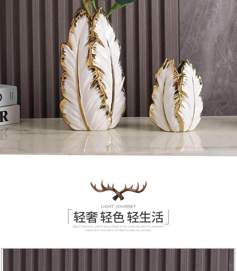 ceramic high-end vase Pottery Vase personalized living room foyer decoration creative