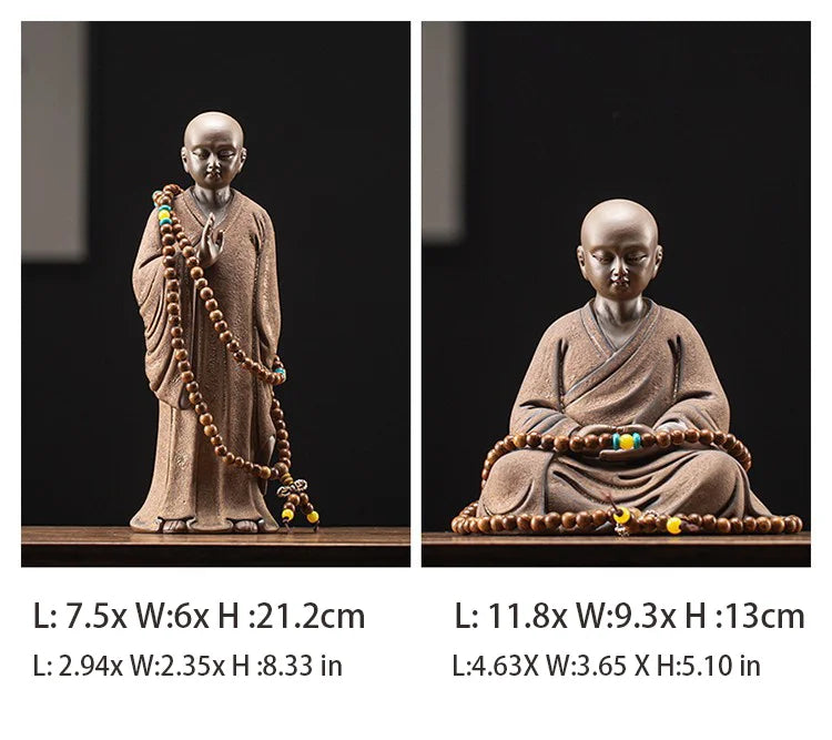 Ceramics Little Monk sculptures and figurines ceramic buddha statue