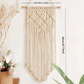1pcs Polyester-Cotton Macrame Wall Hanging with Fringe Clover Diamond Grid Pattern for Home Decor Fashionable Room Decoration