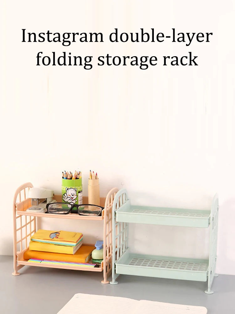 1PC High Appearance Horizontal Desktop Storage Shelf Simple Multi-storey Dormitory Storage Shelf Computer Office Available