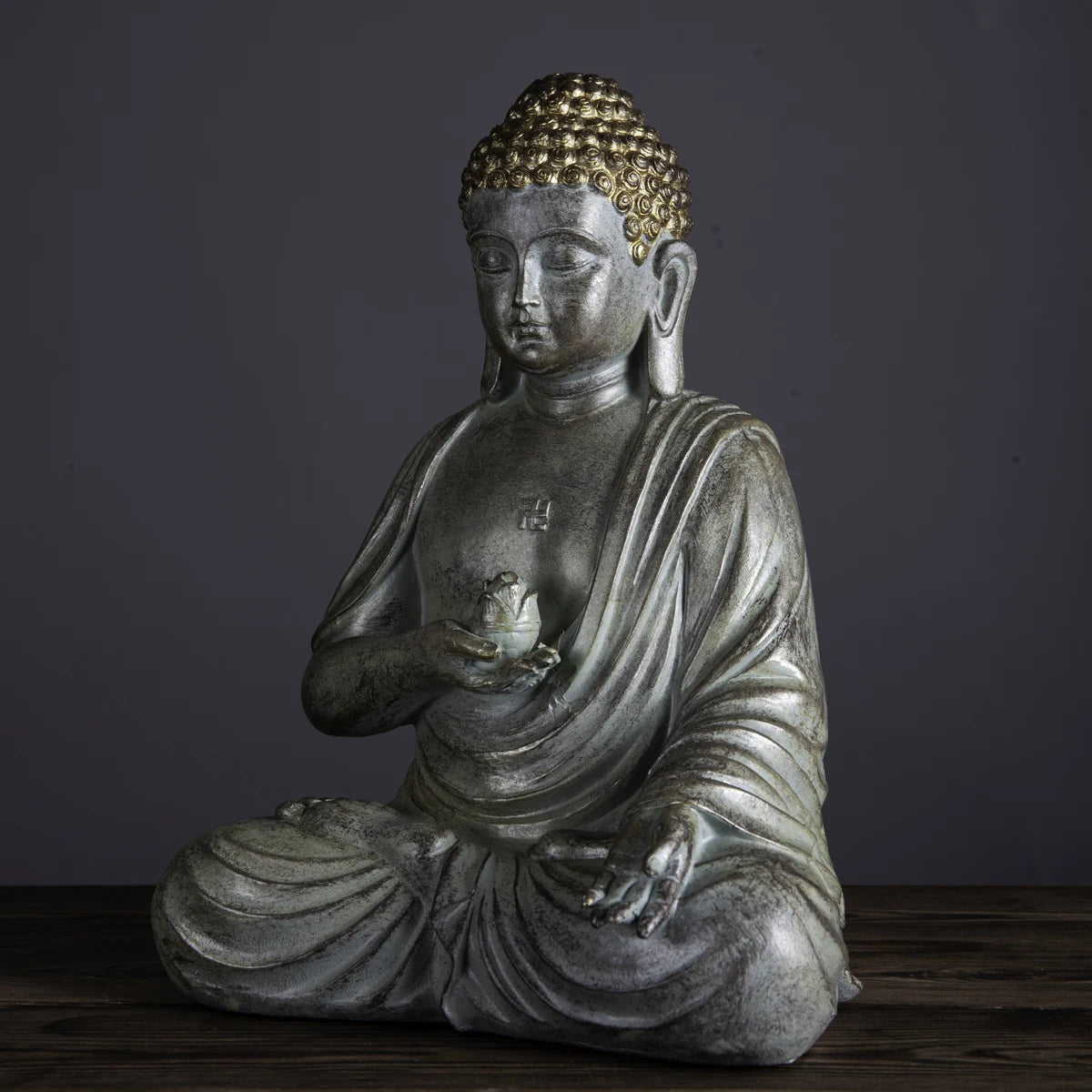 1pc Single-handed Lotus Buddha Statue Sculpture