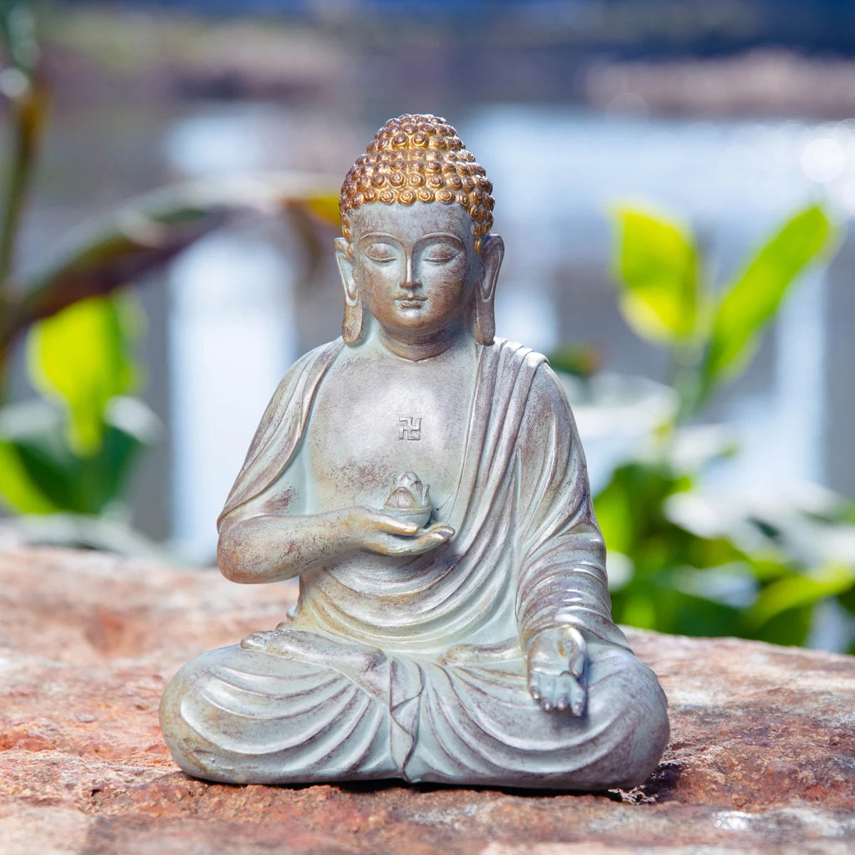 1pc Single-handed Lotus Buddha Statue Sculpture