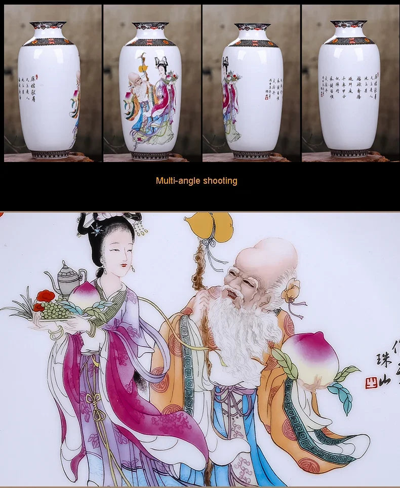 Ceramic Jingdezhen Vase Chinese Traditional Flower Vases