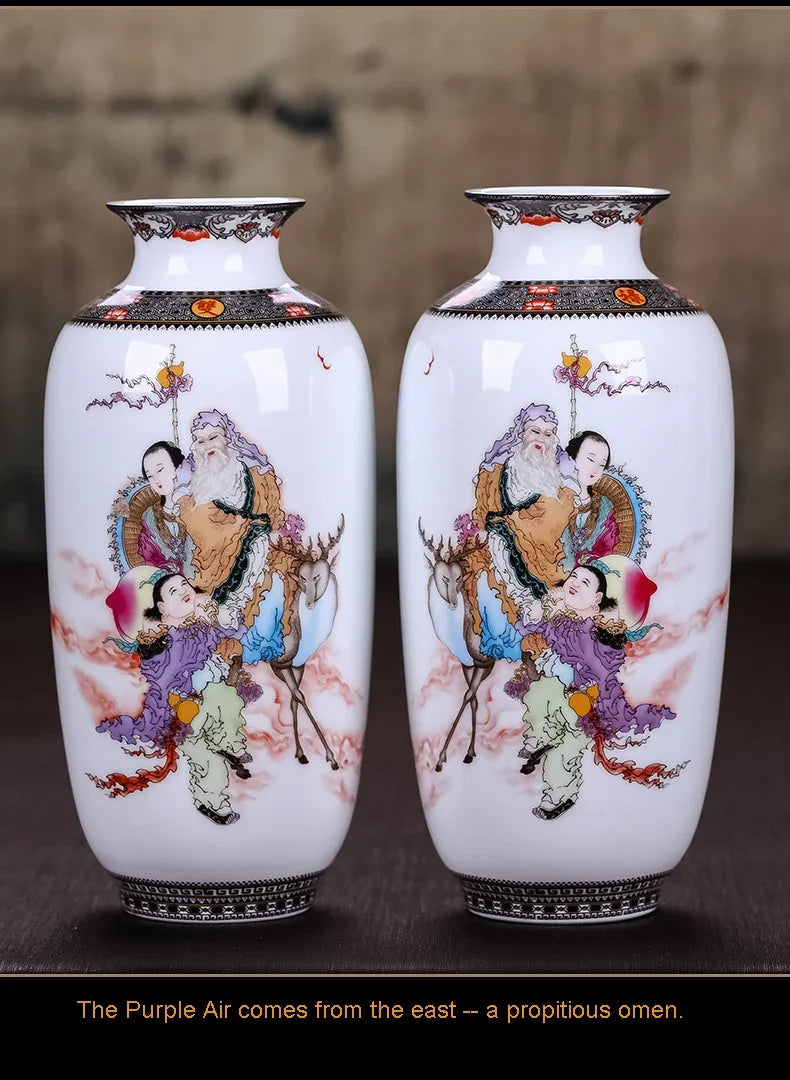 Ceramic Jingdezhen Vase Chinese Traditional Flower Vases