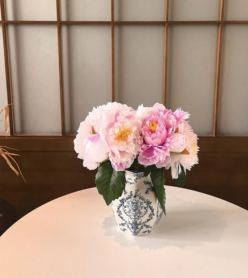 Hand-Painted Blue White Porcelain Vase