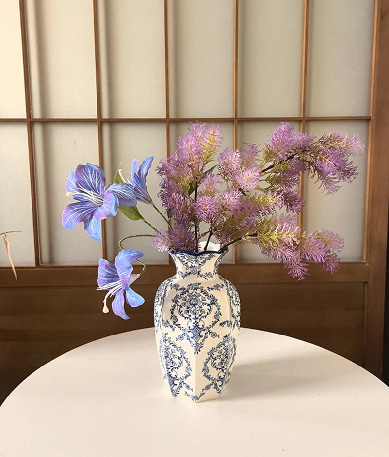 Hand-Painted Blue White Porcelain Vase