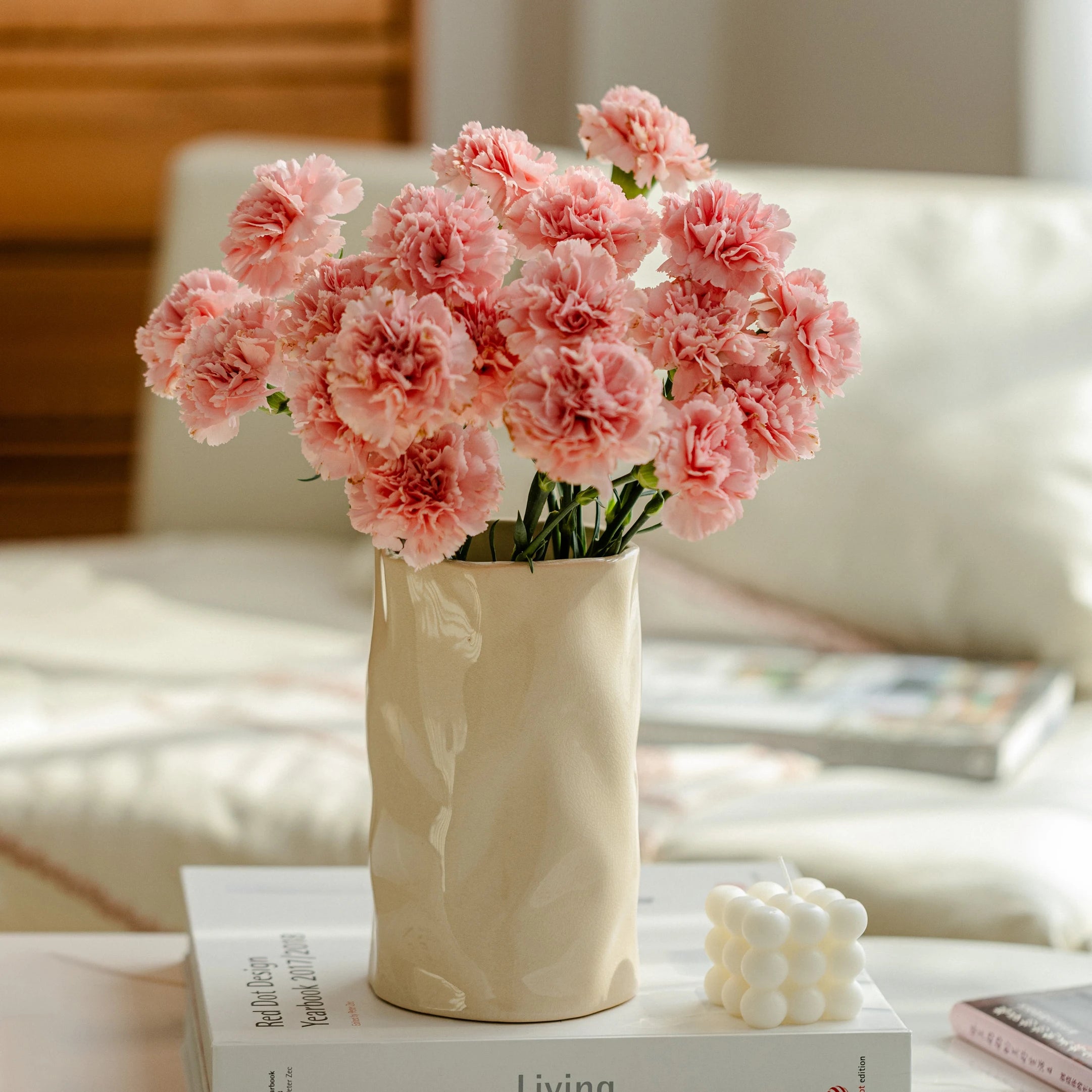 Cream Wind Ceramic Vase Ornaments