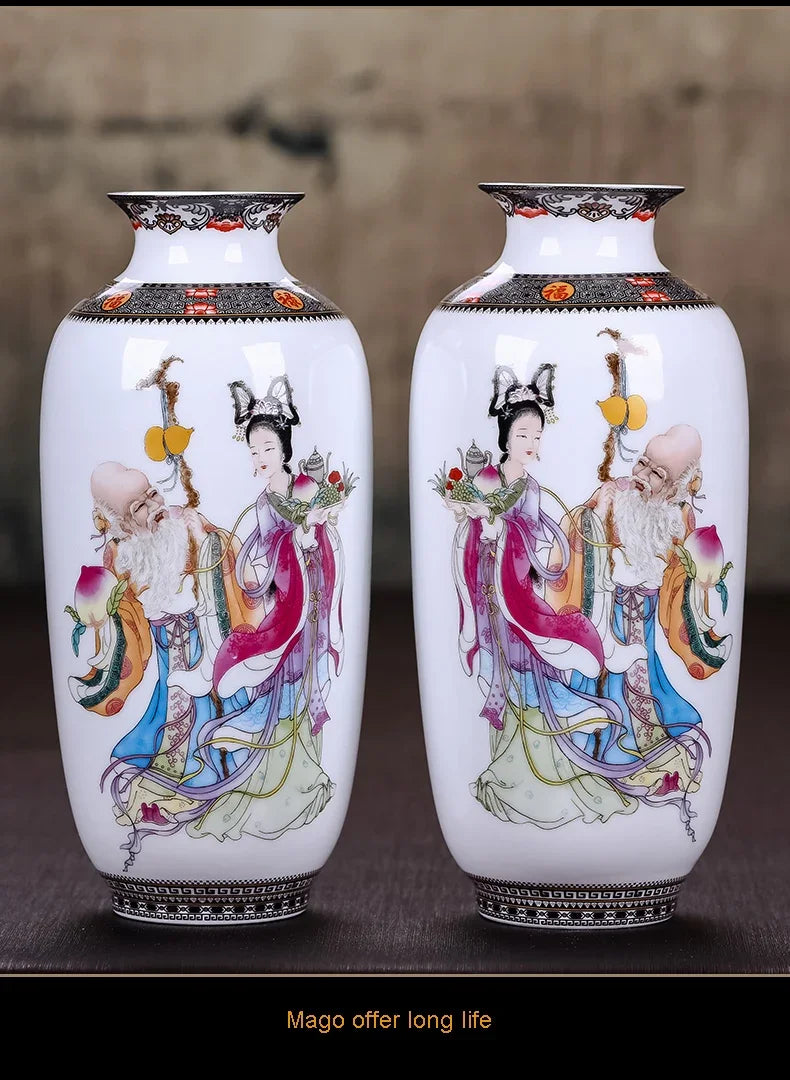 Ceramic Jingdezhen Vase Chinese Traditional Flower Vases