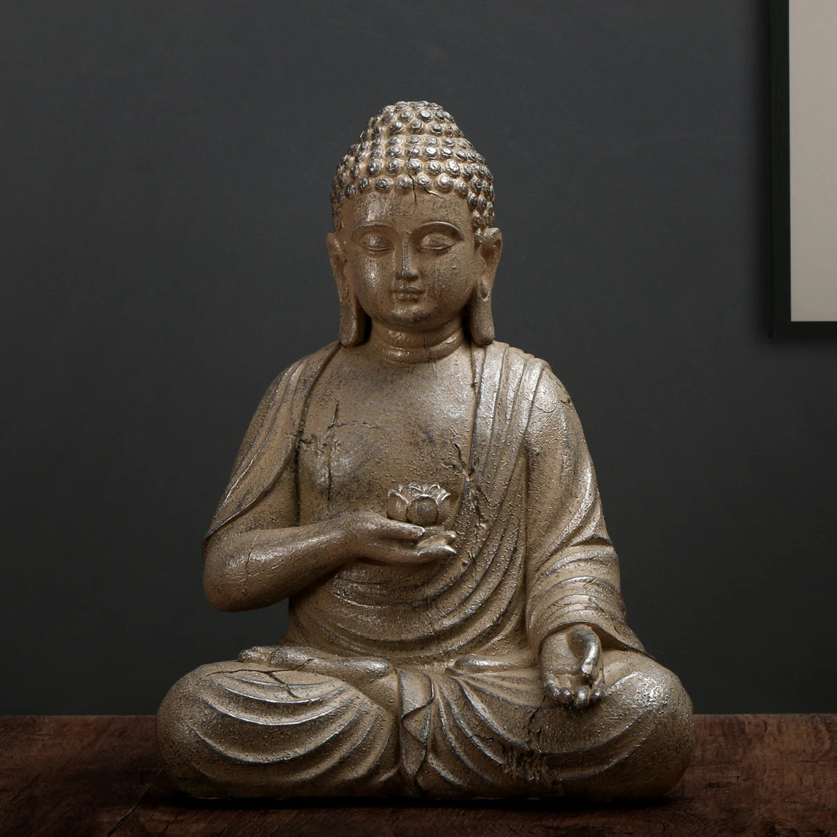 1pc Single-handed Lotus Buddha Statue Sculpture