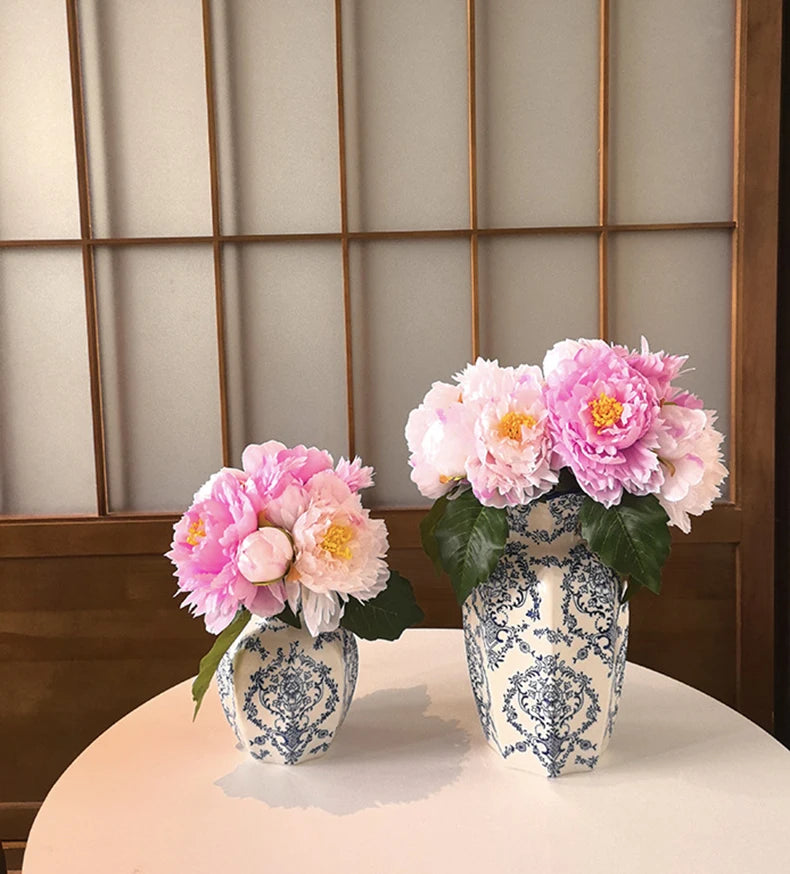 Hand-Painted Blue White Porcelain Vase