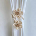 Flower Curtain Magnetic Tie Rope Backs Holdbacks Buckle Clips Accessory