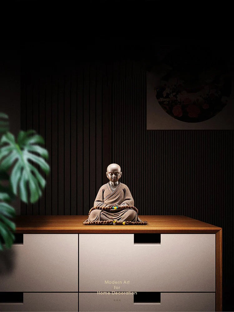 Ceramics Little Monk sculptures and figurines ceramic buddha statue