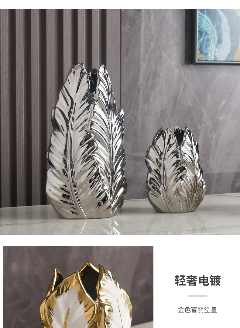 ceramic high-end vase Pottery Vase personalized living room foyer decoration creative