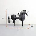 Decor Figurines Abstraction Horseradish Horse Figurine Metal Handicraft  Miniatures Artificial Animal Sculpture Home Decoration