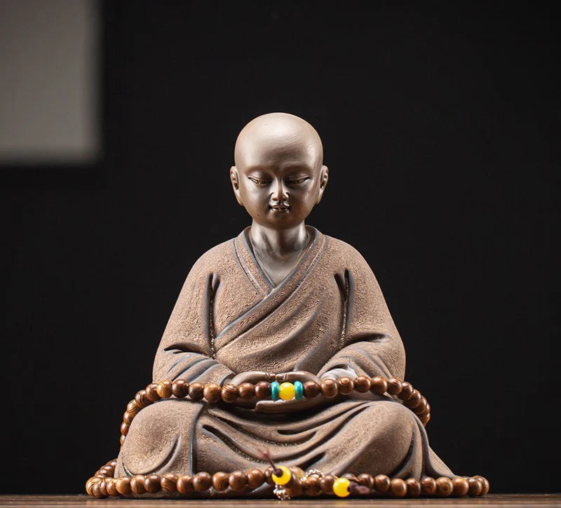 Ceramics Little Monk sculptures and figurines ceramic buddha statue