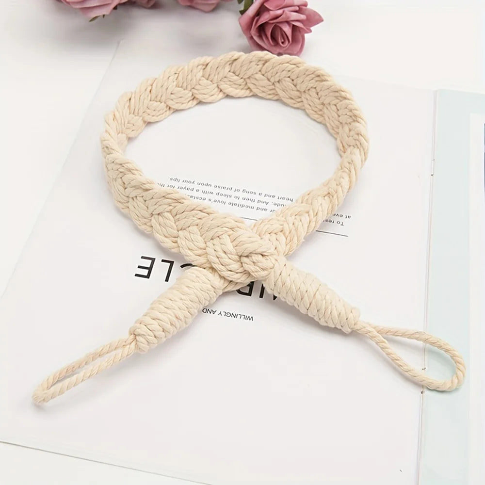 1Pc Curtain Tieback Simple Rope-Style Handmade Woven Curtain Rope
