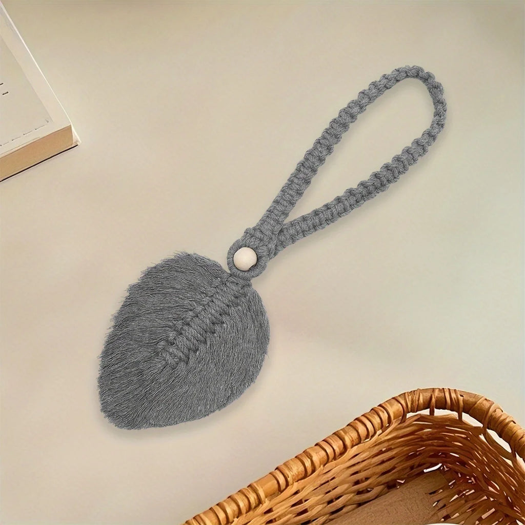 2pcs Stylish Woven Hemp Rope Leaf Design Curtain Tiebacks