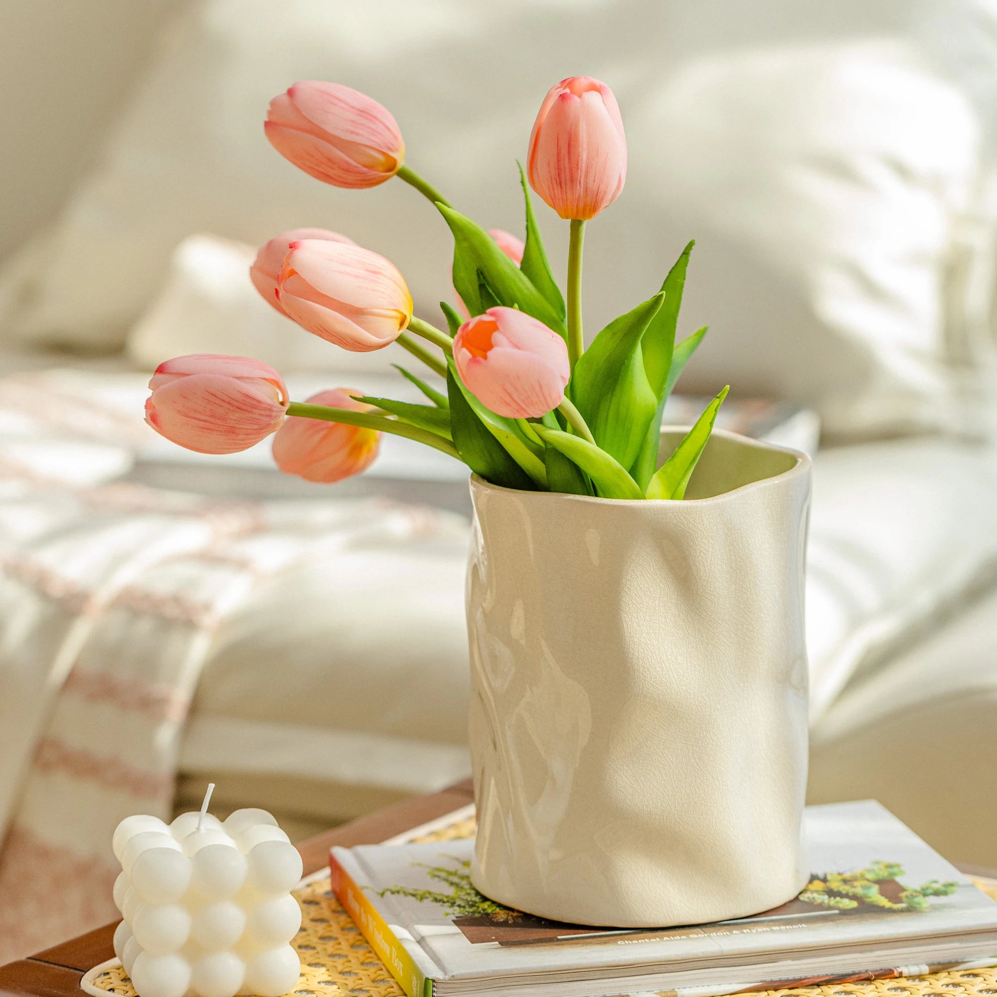 Cream Wind Ceramic Vase Ornaments