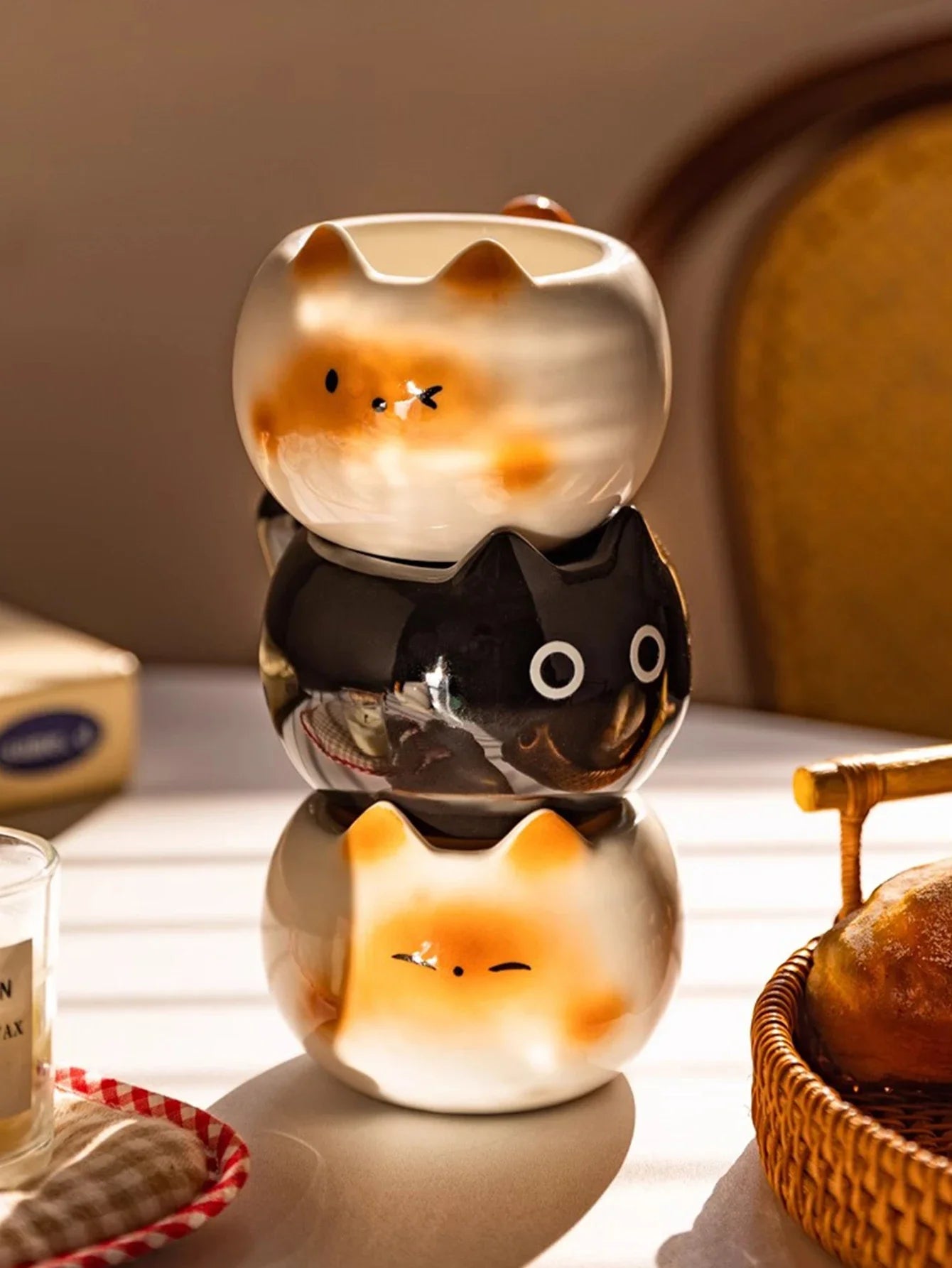 1Pc Siamese Cat Coffee Cup Cute Mug High-Looking for Coffee Shop Latte Latte Cup Office Living Room Home Bedroom Drinking Cup