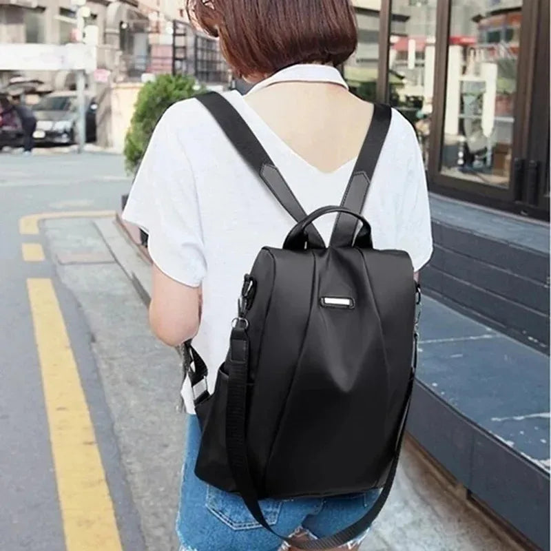 New women's fashionable multifunctional backpack solid color backpack detachable casual portable shoulder strap