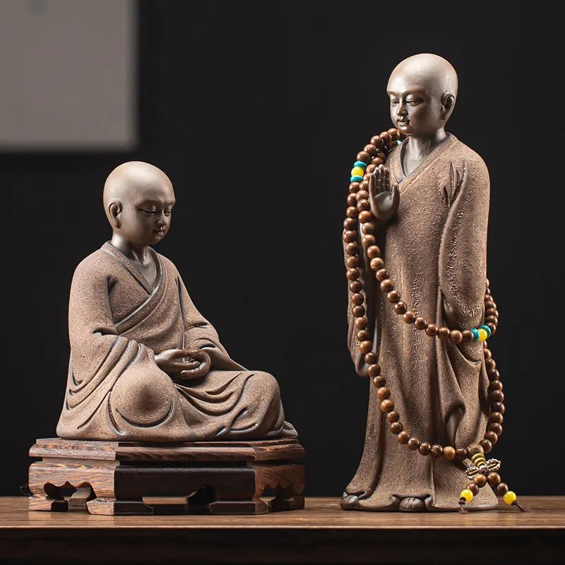 Ceramics Little Monk sculptures and figurines ceramic buddha statue