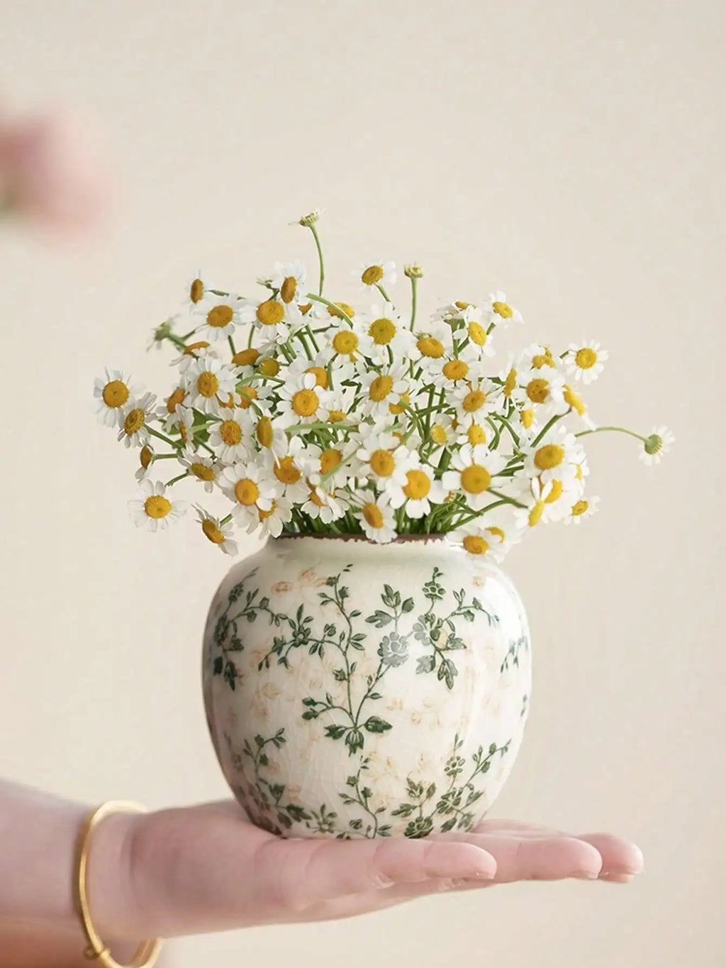 Ice Cracked Ceramic Vase Handmade Vase Bohemian Art Home Decoration