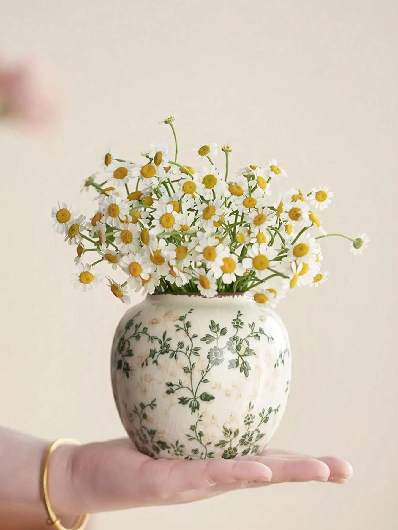 Ice Cracked Ceramic Vase Handmade Vase Bohemian Art Home Decoration