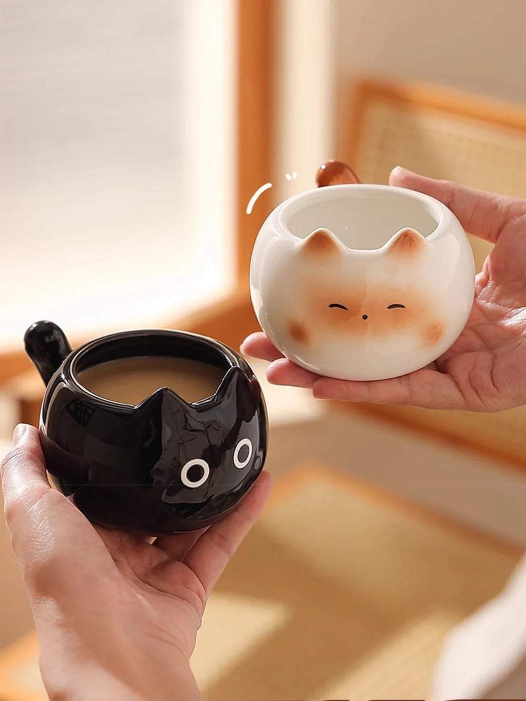 1Pc Siamese Cat Coffee Cup Cute Mug High-Looking for Coffee Shop Latte Latte Cup Office Living Room Home Bedroom Drinking Cup