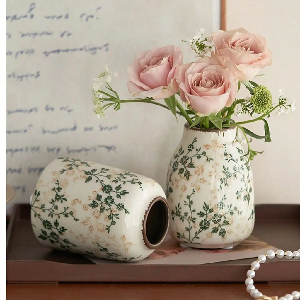 Ice Cracked Ceramic Vase Handmade Vase Bohemian Art Home Decoration