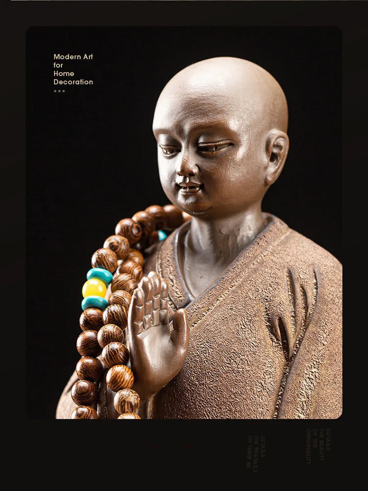 Ceramics Little Monk sculptures and figurines ceramic buddha statue