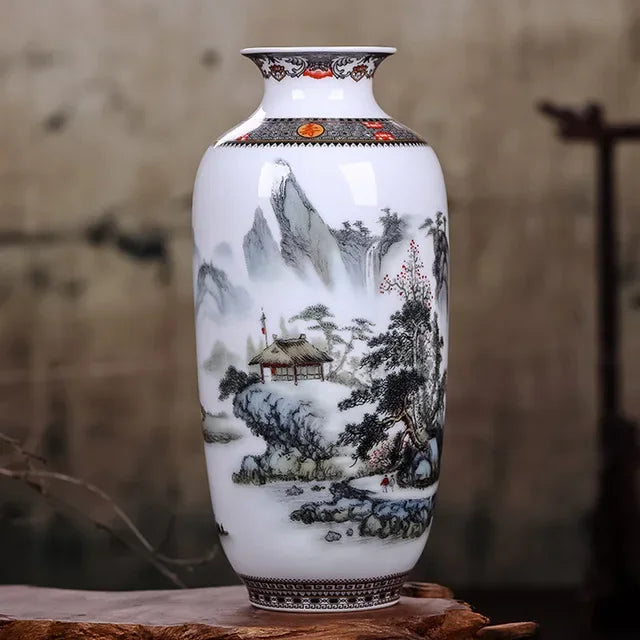 Ceramic Jingdezhen Vase Chinese Traditional Flower Vases